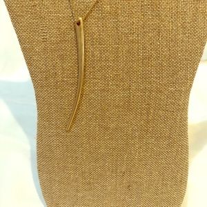 Antique brass long necklace